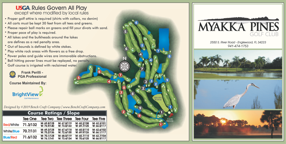 Scorecard Myakka Pines Golf Club